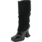 JW PEI Women's Reyna Square Toe Platform Knit Boots