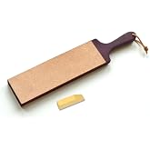 Flexcut Wood Carving Tools | Dual-Sided Paddle Strop | Smooth and Rough Leather Sides | 1oz Bar of Flexcut Gold Polishing Compound Included | PW16 | Made in the U.S.A.
