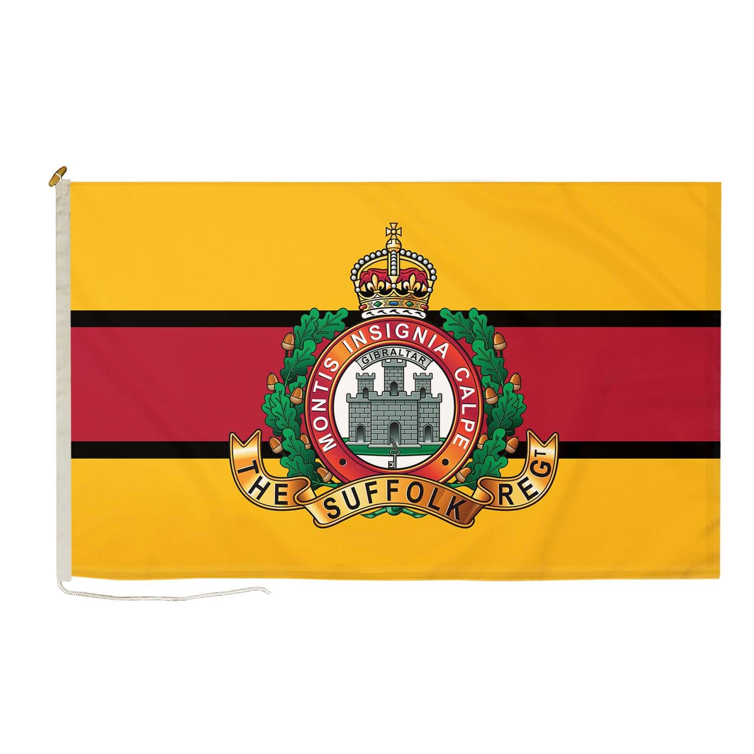 Suffolk Regiment Small DuraFlag Rope and Toggled 3ft x 2ft Premium Quality Flag 90cm x 60cm