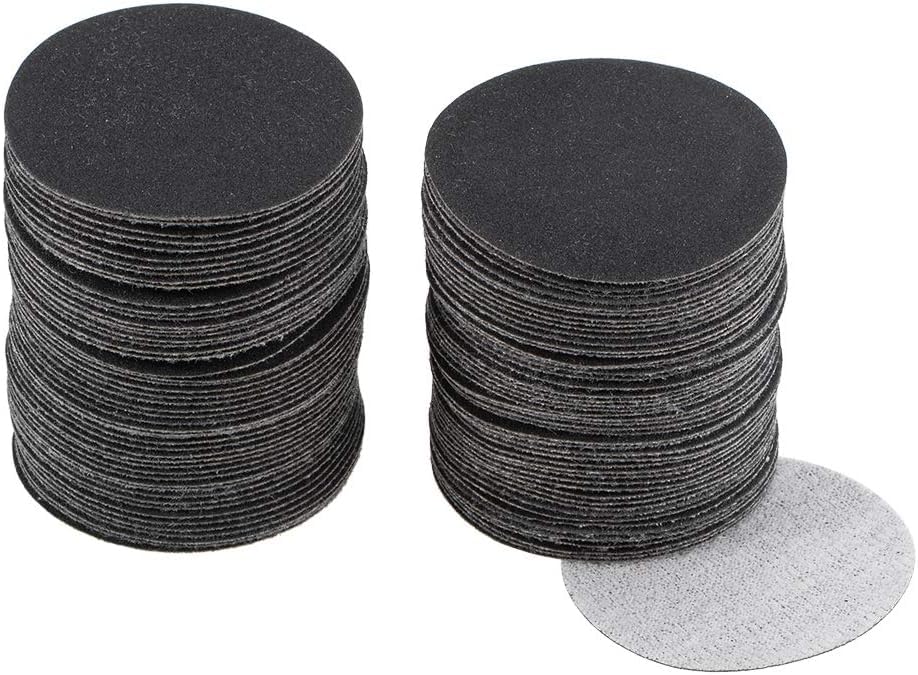 TA-VIGOR 100Pcs 50mm Wet and Dry Sanding Discs, 240 Grit 2 Inch Hook and Loop Sandpaper Electrostatic Sand Planting Silicon Carbide Sanding Discs