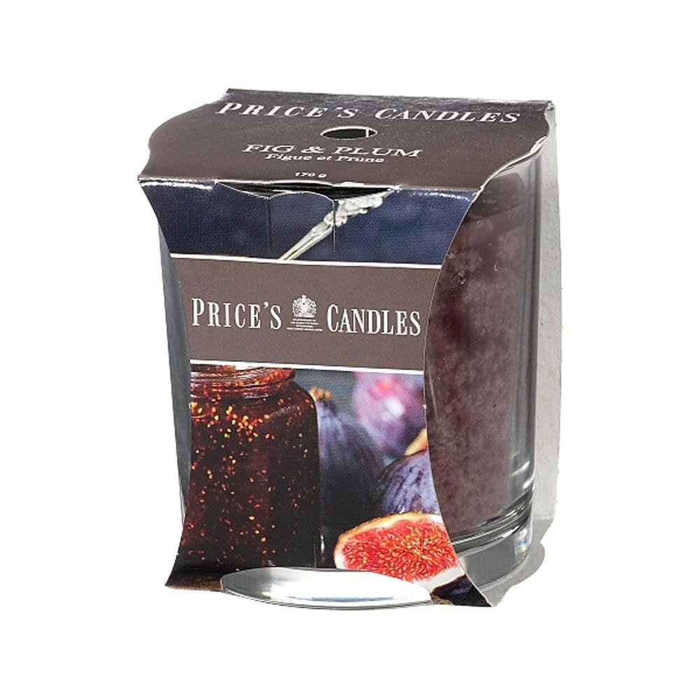 Price's - Fig & Plum Jar Candle - Deep, Rich, Juicy Fragrance - Long Lasting Scent - Up to 45 Hour Burn Time