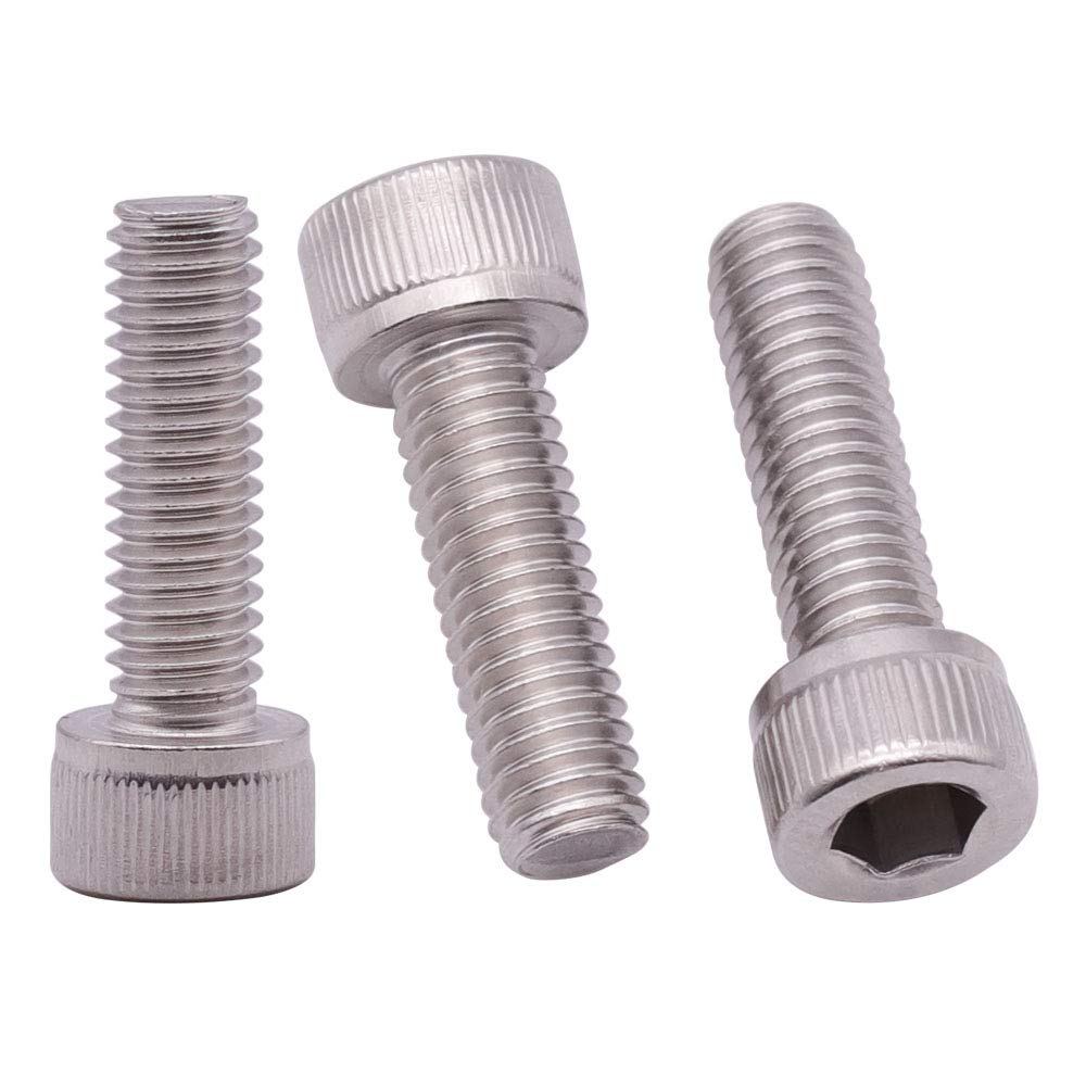 Photo 1 of 1/4"-20 x 3/4 inch Stainless Socket Head Cap Screws, 304 Stainless Steel 18-8, Allen Hex Drive, Full Thread Coverage, 30 Pack