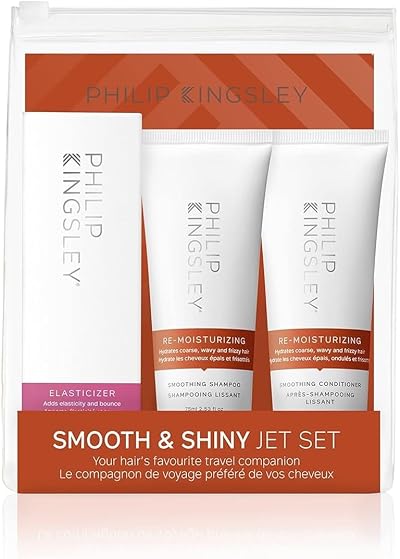 Philip Kingsley Smooth Shiny Travel Set Shampoo Conditioner Elasticizer 3x75ml