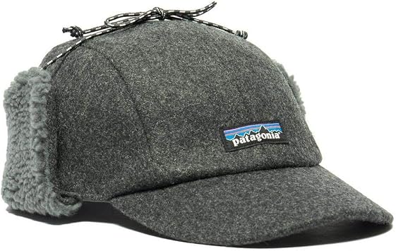 Patagonia Gorra de béisbol con Orejeras sostenible de de Lana Gris