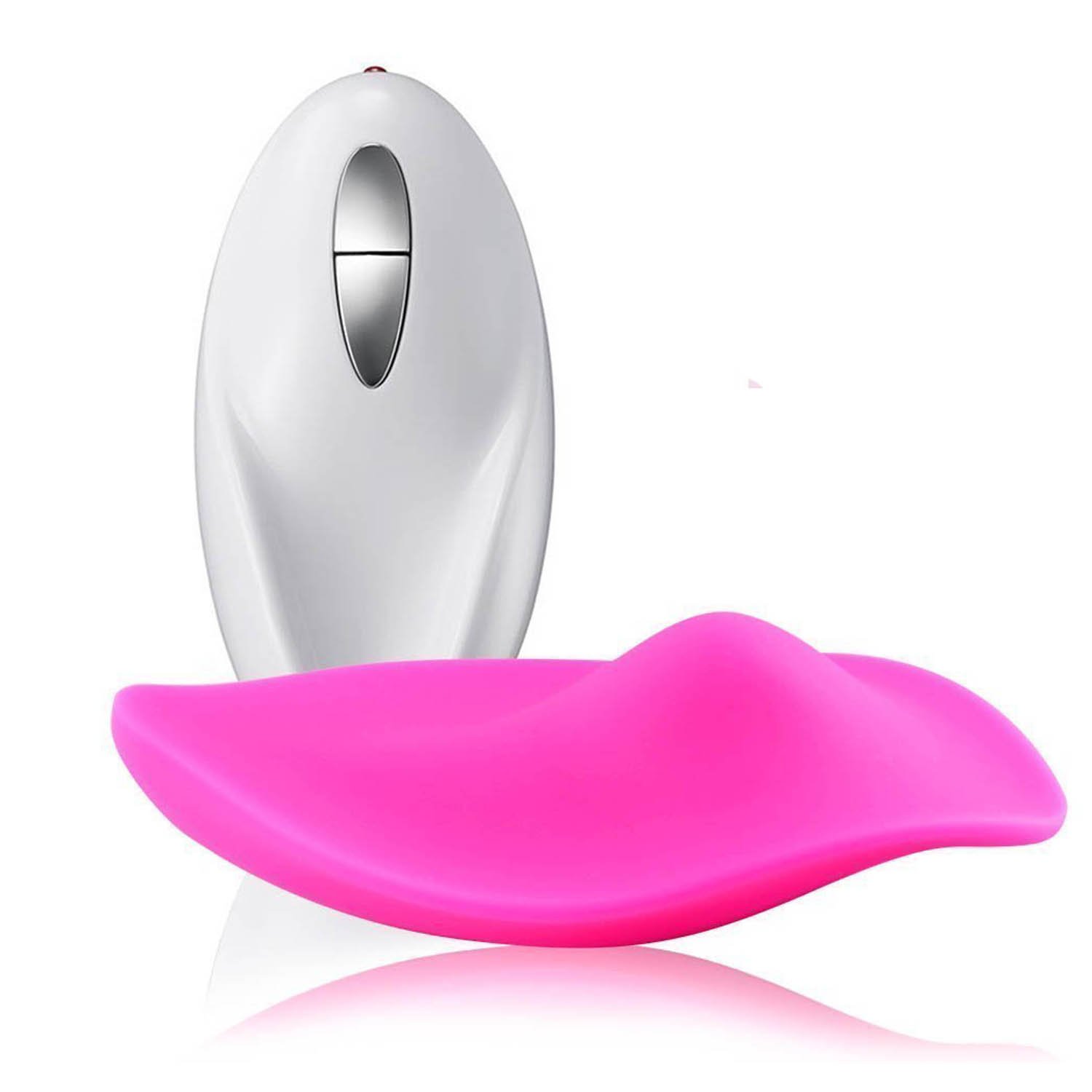 Auflegevibrator für Sie Stimulation der Klitoris mit Fernbedienung, Wearable Klein Klitorisstimulator Klitoris Vibrator Panty Pleasure (Rosa)