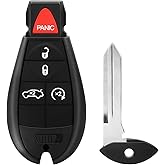 M3N5WY783X Keyless Entry Remote Key Fob Uncut Replacement fit for Grand Cherokee Charger Durango Challenger Magnum 300 2008 2009 2010 2011 2012 2013 2014, 433MHz Key+Fob