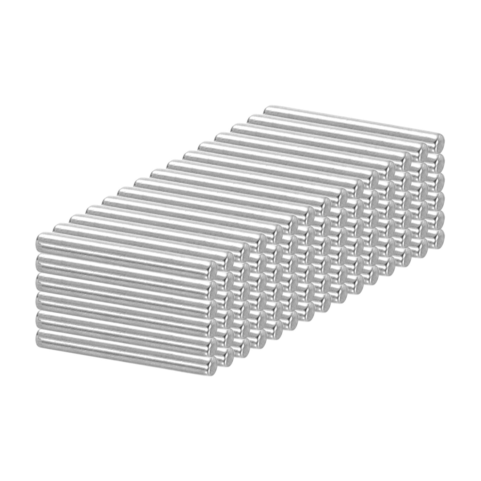 PATIKIL 304 Stainless Steel Dowel Pin 1.5x12 mm (1/16" Dia), 100 Pcs Hardened Metal Dowel Pins Bunk Bed Pegs Pin Replacement Hardware for Shelf Furniture Assembly DIY