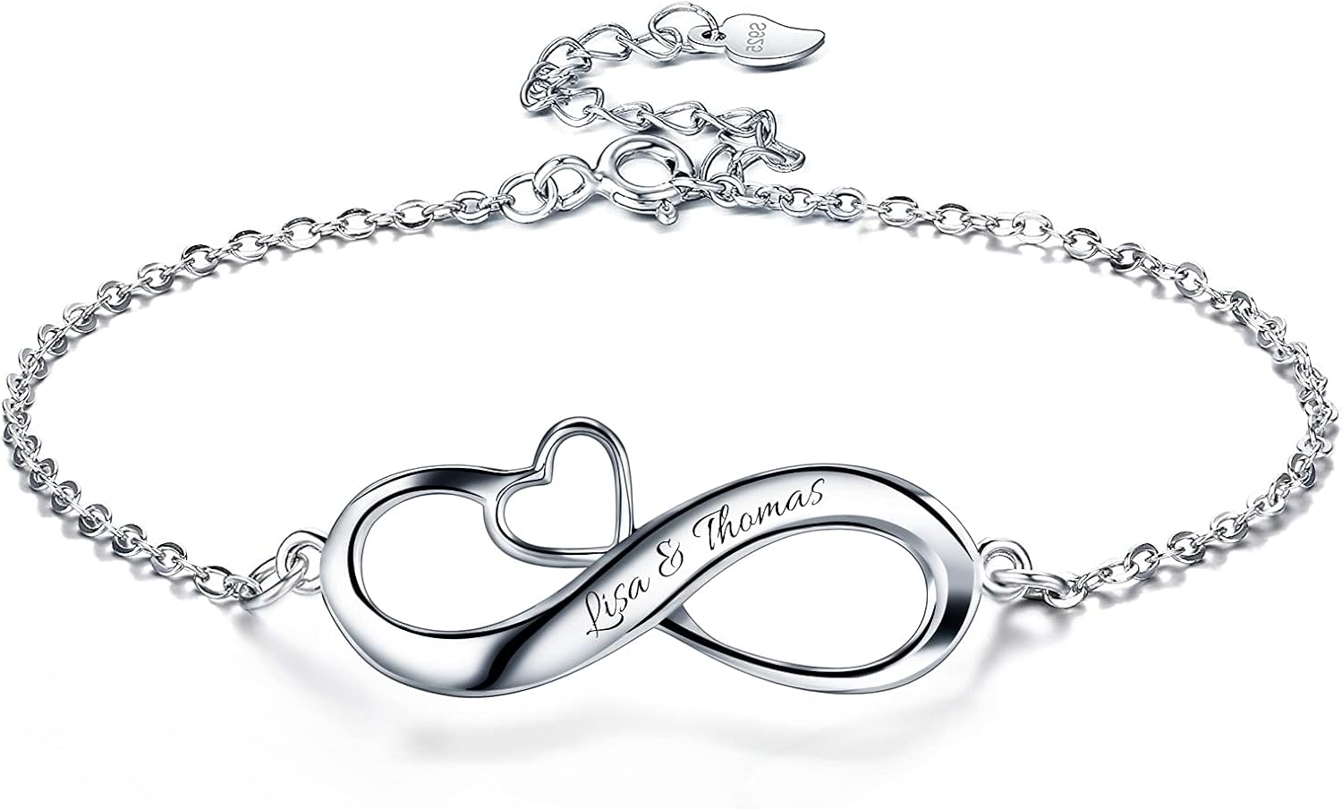Bracciale Infinity Cuore da Donna Argento Sterling 925
