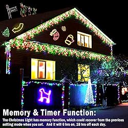 Christmas Lights Outdoor Decorations 1216 LED 99ft