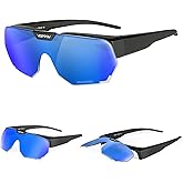 VOZAPOW Polarized Sunglasses over Prescription Glasses Flip up Sports Sunglasses for Men Women Oversized UV Protection Shades