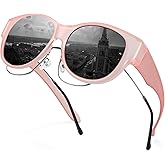 Trysee Polarized Fit Over Sunglasses for Women, Trendy Oversized Wear Over Glasses Shades UV400 Protection TS5779