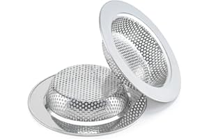 2 Pcs Sink Strainer for Most Kitchen Sink Drain Basket, Upgraded Double-Layer Safe Design Kitchen Sink Strainer (Outer Diamet