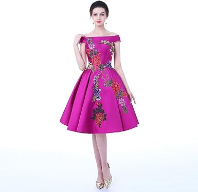 purple color party dresses