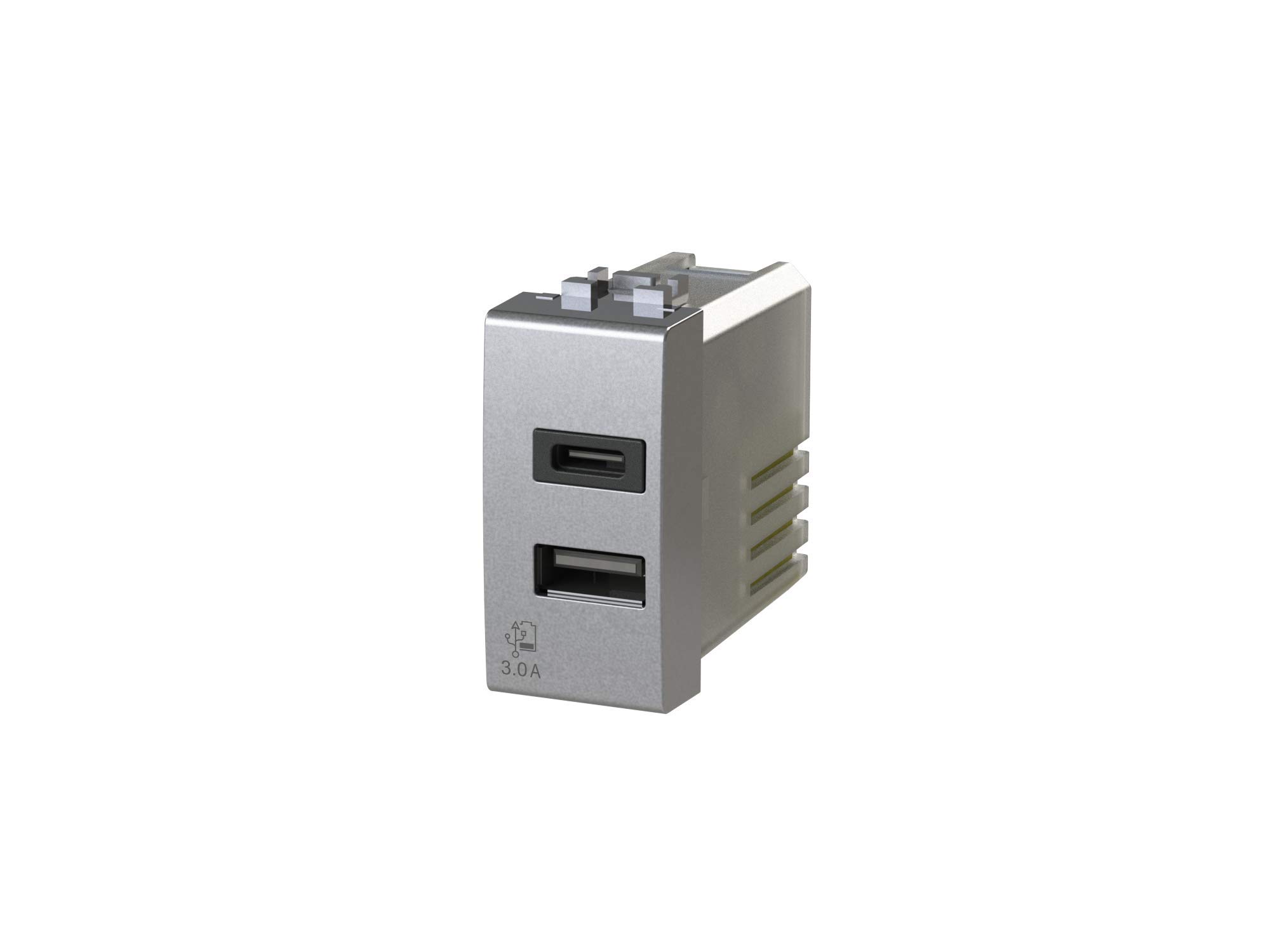 USB3.0 Power Supply for Bticino LivingLight Tech 3 Amp 2 Outputs on Single Module Type A and Type C