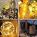 Prefer Green Solar String Lights 100 LED 33ft 8 Modes Copper Wire Lights Indoor/Outdoor Waterproof Decorative String Lights (Warm White)