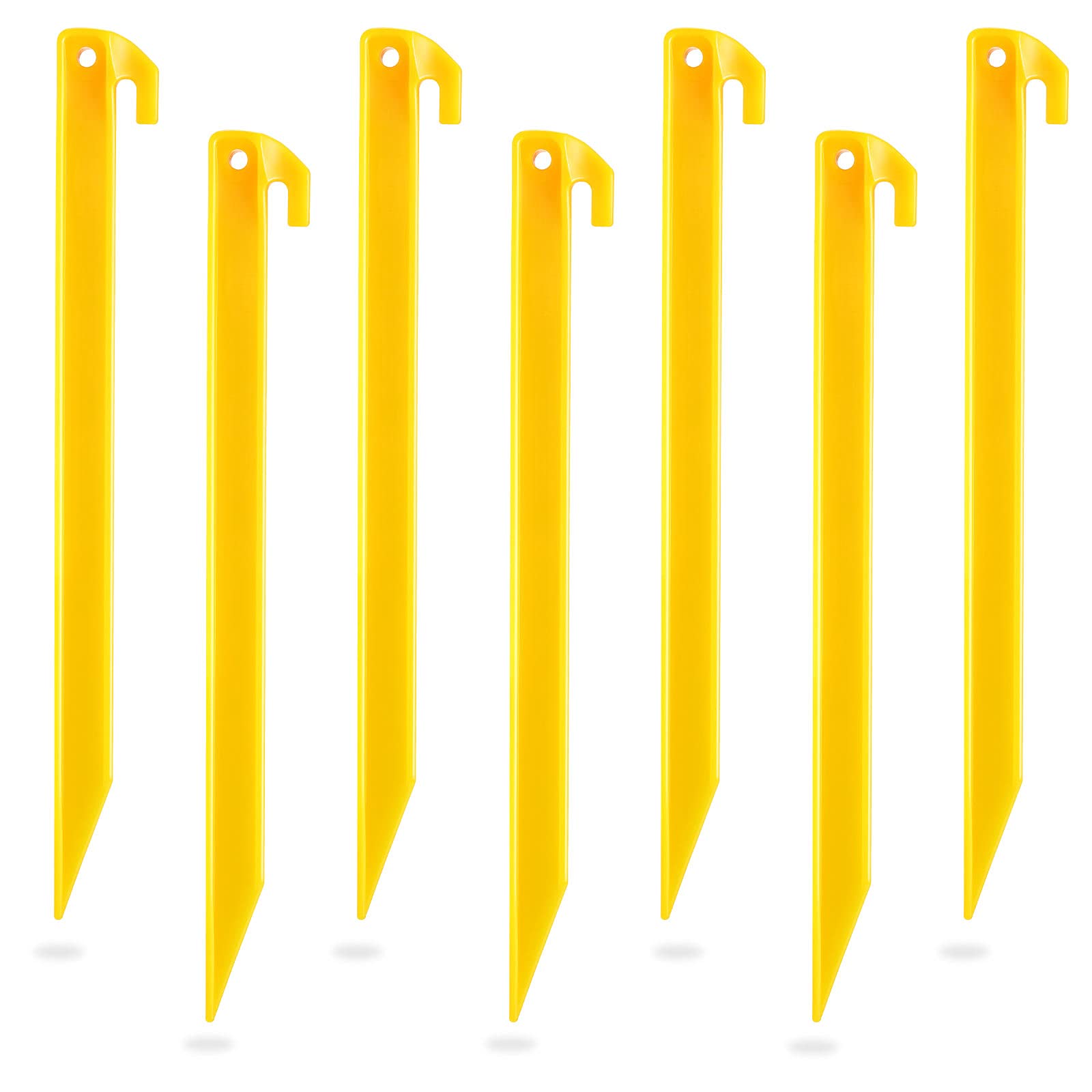 Photo 1 of Sumind 24 Pcs Plastic Tent Stakes 12 Inch Heavy Duty Anchoring Pegs Spike Hook for Rust-Proof Garden Lawn Camping Beach Canopy Outdoor Sand Tent Pegs Accessories