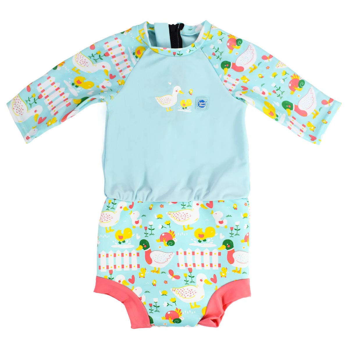 Splash About Happy Nappy Sunsuit, Little Ducks, 3-8 Months