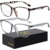 Oilway Blue-Light Blocking Glasses Computer Reading/Gaming/TV/Phones Glasses Fashion Anti Eyestrain UV Glasses for Women Men（B4 Gray + Douhua）