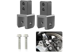 PSLER M8 8mm Rear Shock Extender Absorbers Universal Motorcycle Riser Heightening Adapter High Damping Device Thicken Pad Chassis Extender Taper Riser With Screws(Titanium)