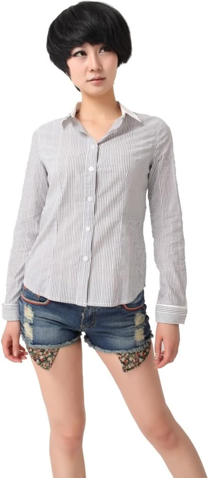 pinstripe blouse