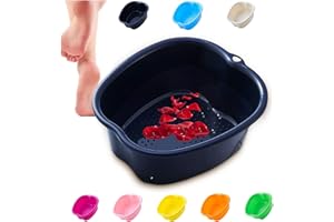 KARCUSINY Foot Soaking Bath Basin, Large Plastic Foot Soaking Tub, Foot Massage Sturdy Durable Foot Tub, Getting the Dead/Old Skin Off Your Feet, Pedicure and Massager Tub for at Home Spa