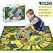 Dinosaur Race Car Track Toys with Play Mat, Dina Park 185 PCS Flexible Track Train Play Sets with 4 Dino Figures, 2 Car, 47