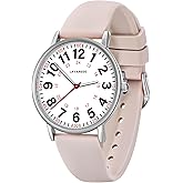 Bomieux Nurse Watch for Nurses Doctors Women Men,Waterproof Analog Watches with Luminous Dial and Japanese Quartz Movement,Easy to Read Military Time Watch with Second Hand, 12/24 Hours,Silicone Band
