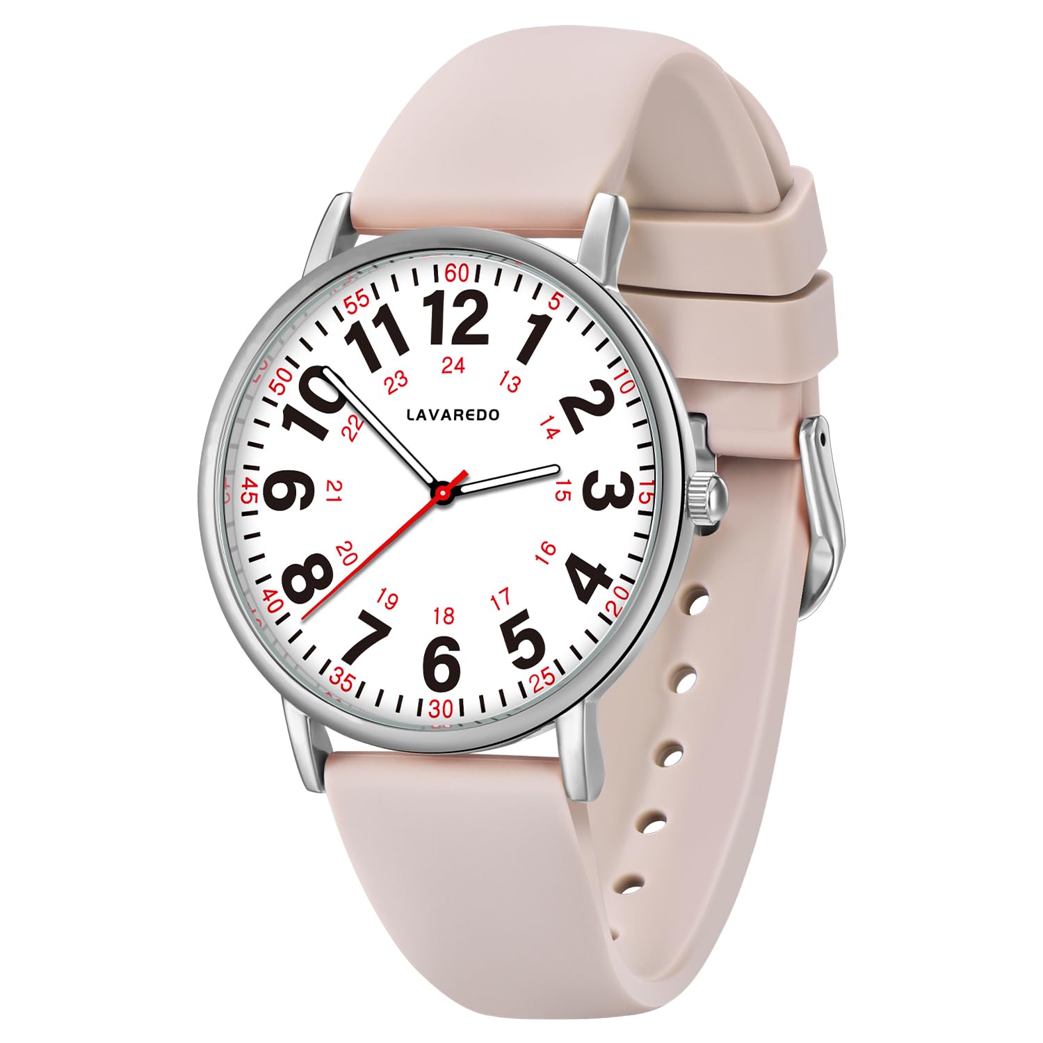 Photo 1 of Bomieux Nurse Watch for Nurses Doctors Women Men,Waterproof Analog Watches with Luminous Dial and Japanese Quartz Movement,Easy to Read Military Time Watch with Second Hand, 12/24 Hours,Silicone Band
