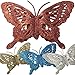 Butterfly Clip-On Decorations - Set of 12 Butterflies - Party Decorations - Craft Accessory - 4 Colors Blue Silver Red Gold - Each Measures 5 1/2