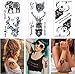 COKOHAPPY 8 Sheets Temporary Tattoo 27+ Different Designs for Men Women Arm Shoulder Flower, Eagle, Bear, Tiger, Owl, Wolf, Elephant, Deer