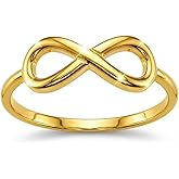 Charm America - Gold Infinity Ring - 10 Karat Solid Gold