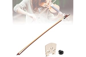 REMAGIC Brazilwood Rosewood Frog Violin Bow, Professional 4/4 Full Size Rosewood Frog Violin Arbor, Well Balance Fiddle Bow with Sheepskin Bow Grip White Horse hair for Student Professional