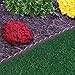 EasyFlex Decorative No-Dig Landscape Edging with Anchoring Spikes, 2.5 in. Tall Scalloped Top Garden Border with Woodgrain Texture, 100 Foot Kit, Red (3210RDE-100C)