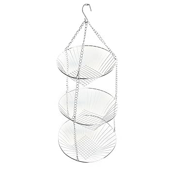 Bestonzon 3 Tier Wire Hanging Basket Fruit Swing Bowl Vegetable