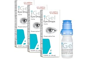 AGEPHA iGel® Moisturizing Eye Drops for Dry Itchy Eyes | Artificial Tears for Red Eyes | Lubricating Eye Drops for Contact Lenses | Hyaluronic Acid & Preservative Free Eye Drops | Made in Europe