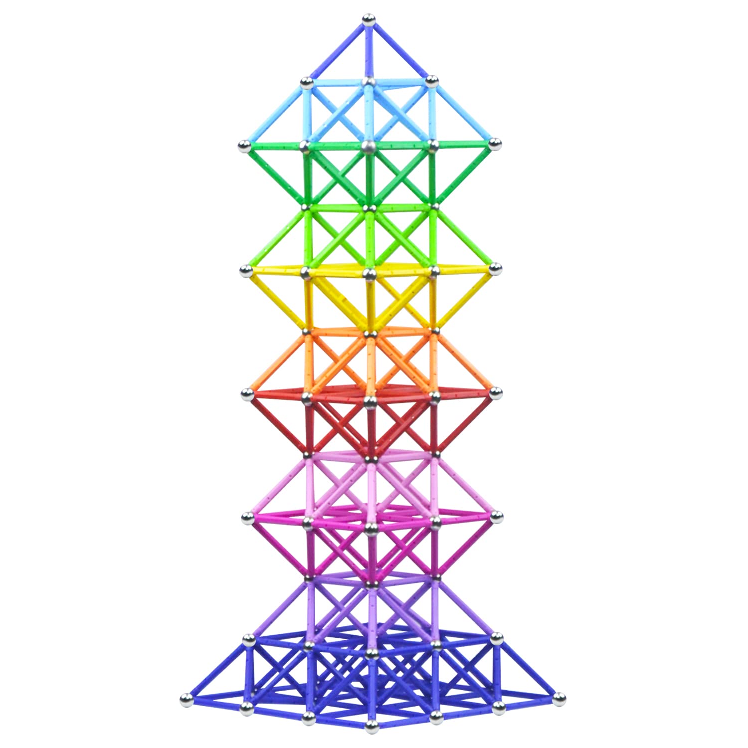 308PCS Magnetic Building Sticks, Magnetic Construction Set and Educational Stacking Puzzle for Adults and Kids 3 Years+
