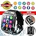 Smart Watch,Bluetooth Smartwatch Touch Screen Wrist Watch with Camera/SIM Card Slot,Waterproof Phone Smart Watch Sports Fitness Tracker Compatible Android Phone iOS Phones Black