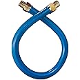 Dormont 1675BP24 Blue Hose Stainless Steel Moveable Foodservice Gas Connector - 24" x 3/4"