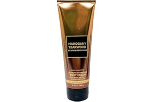 BATH & BODY WORKS Bath and Body Works Hyaluronic Acid Body Cream For Men 8 Ounce (Mahogany Teakwood)