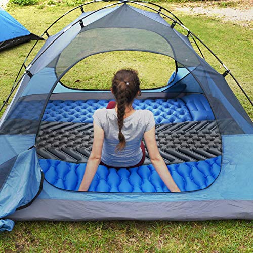 Sundom Camping Mat, Sleeping Mat Ultralight Inflatable Camping Mattress Water-resistant Sleeping Pad Camping Roll Mat Small Pack Size Sleeping Mats for Outdoor Hiking Travel Backpacking