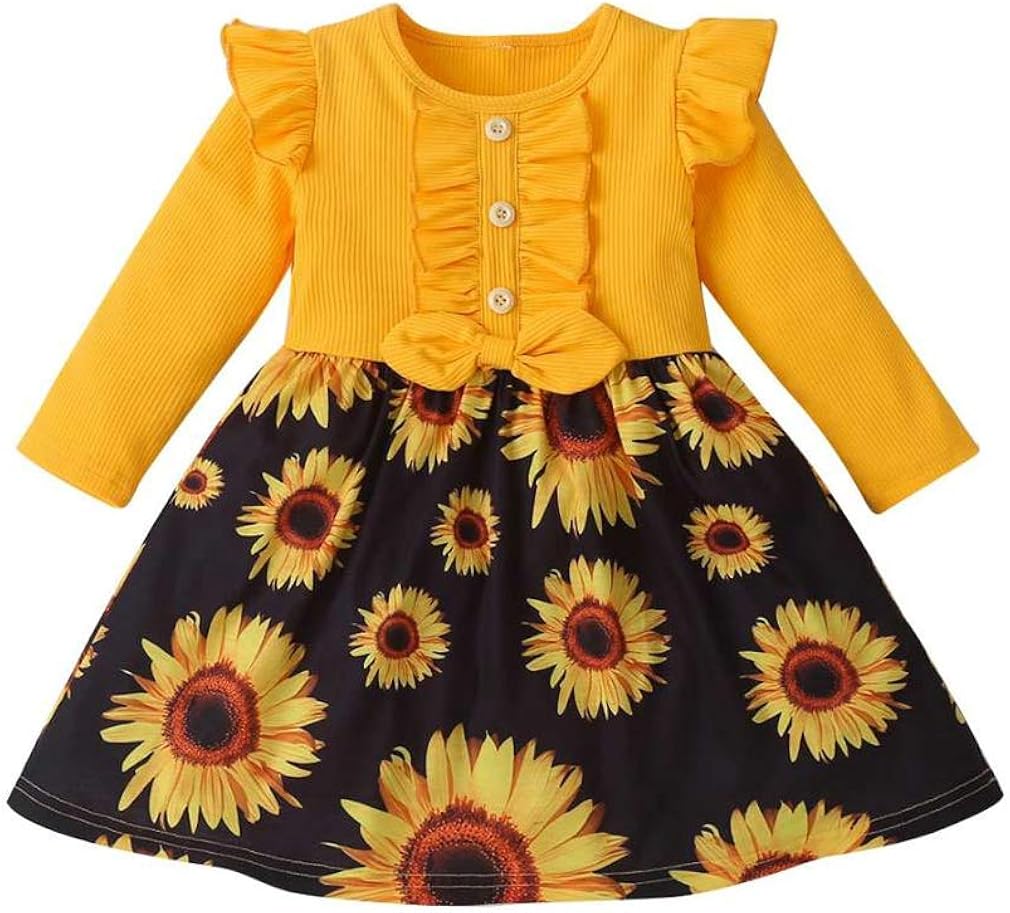 sunflower dress for baby girl