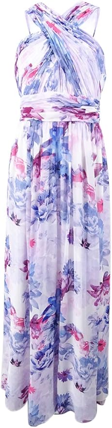 calvin klein purple floral dress