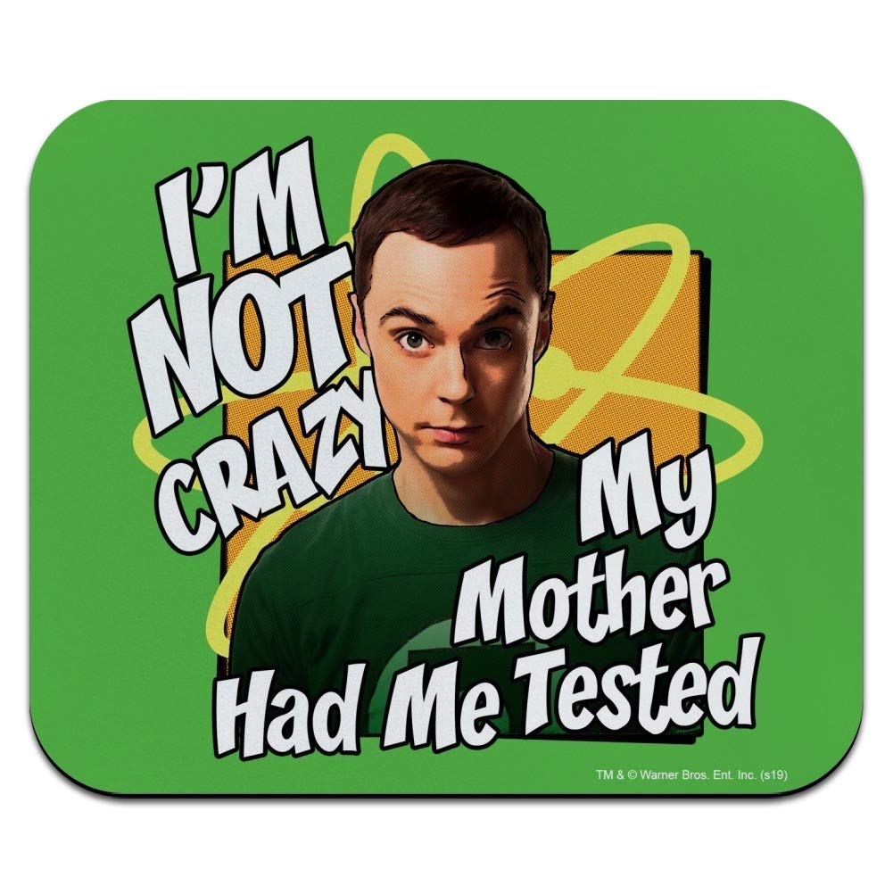 GRAPHICS & MORE Big Bang Theory Sheldon Cooper I'm Not Crazy Low Profile Thin Mouse Pad Mousepad