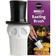 OTOTO Skully Basting Brush - Food Basting Brush for Cooking, Halloween Gifts, Gothic Kitchen Brush, Spooky Gifts, Skull Kitch