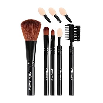 MINISO Skin Charm Makeup Brush 5-Piece Set(Includes Spare Eyeshadow Tip)