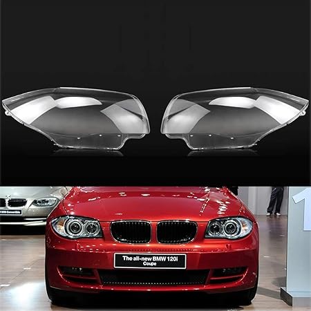 Amazon 適応bmw 1シリーズ E87 08 11年式 車のヘッドランプカバー 高品質透明なプラスチック素材 頑丈で耐久性ヘッドランプ クリア レンズカバー ヘッドライト保護カバー１セット 車 バイク 車 バイク