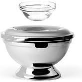 Glass and Metal Caviar Server Set - Single Serving &ndash; Premium Roe Chiller