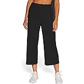Bally Total Fitness Womens Tammy Wide Leg Crop Pocket Pant