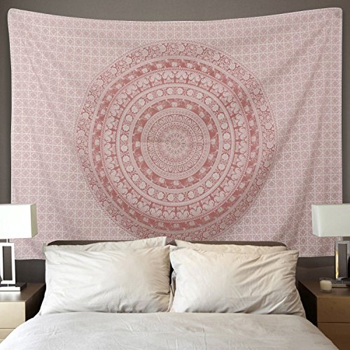 Tapestry Wall Tapestry Wall Hanging Tapestries Sparkly Pink Rose Gold Ombre Mandala Tapestry Large I - //medicalbooks.filipinodoctors.org
