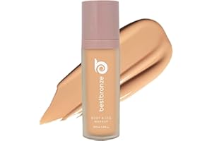 B BESTBRONZE Best Bronze Bombshell Body Makeup - Tattoo Cover Up Makeup & Body Foundation Waterproof - Tattoo Concealer Waterproof for Scars, Varicose Veins Cover Up & Leg Foundation (NC25 Light Golden Beige)